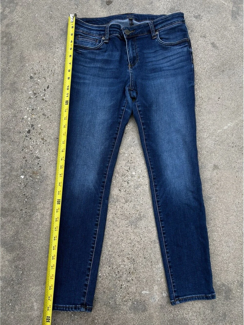 KUT From Kloth Toothpick Skinny Denim Jeans Womens 10P Blue Denim Cotton Blend